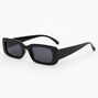 Rectangular Retro Sunglasses - Black,
