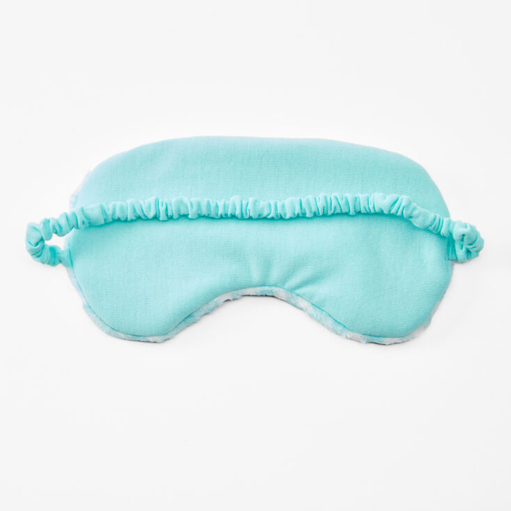 Gingham Plush Sleeping Mask - Mint,