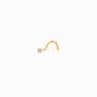 18k Yellow Gold Plated Titanium Cubic Zirconia 20G Nose Stud,