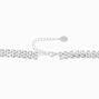 Silver Drip Bib Choker Necklace,