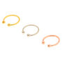 Mixed Metal Faux Hoop Nose Rings - 3 Pack,