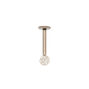 Silver-tone Titanium 16G Fireball Tragus Stud Earring,