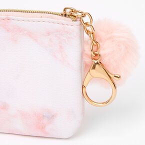 Marble Zipper Coin Purse - Pink,