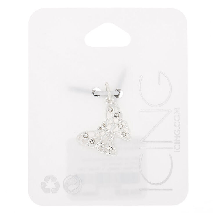 Silver Butterfly Charm,