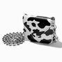 Cow Print Chain Strap Crossbody Wallet,