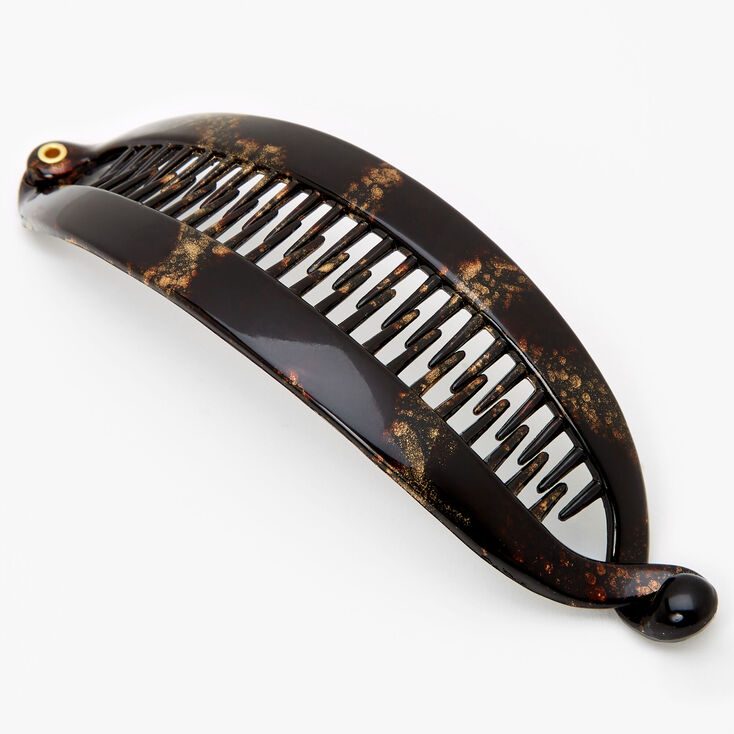 Brown Oil Slick Banana Hair Claw,