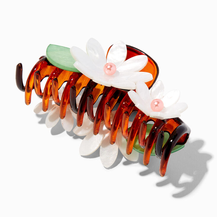 Multi-Colored Enamel Flowers Waterfall Drop Earrings,