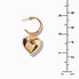 Gold-tone Heart 20MM Hoop Earrings,