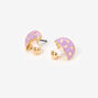 Purple Mushroom Stud Earrings,