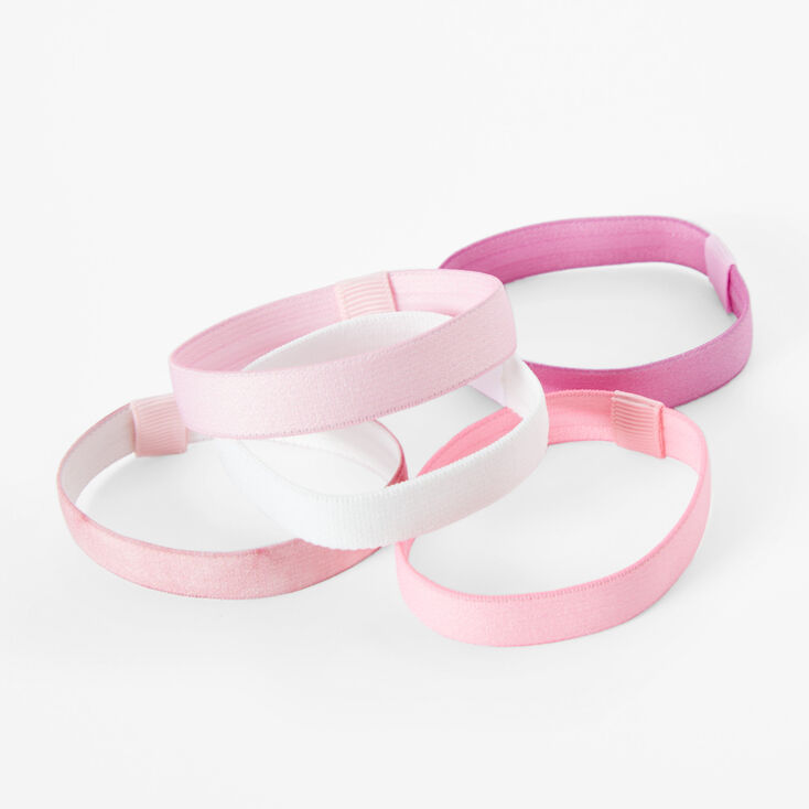 Mixed Pink Sport Grip Hair Ties - 5 Pack,