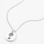 Silver Birthstone Color Tag Pendant Necklace - October,