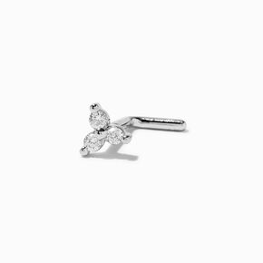 Icing Select Sterling Silver 1/20 ct. tw. Lab Grown Diamond 18G Marquise Tripod Nose Stud,