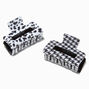 Cow Print &amp; Houndstooth Hair Claws - 2 Pack,