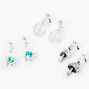 Silver 0.5&quot; Good Vibes Drop Earrings - 3 Pack,