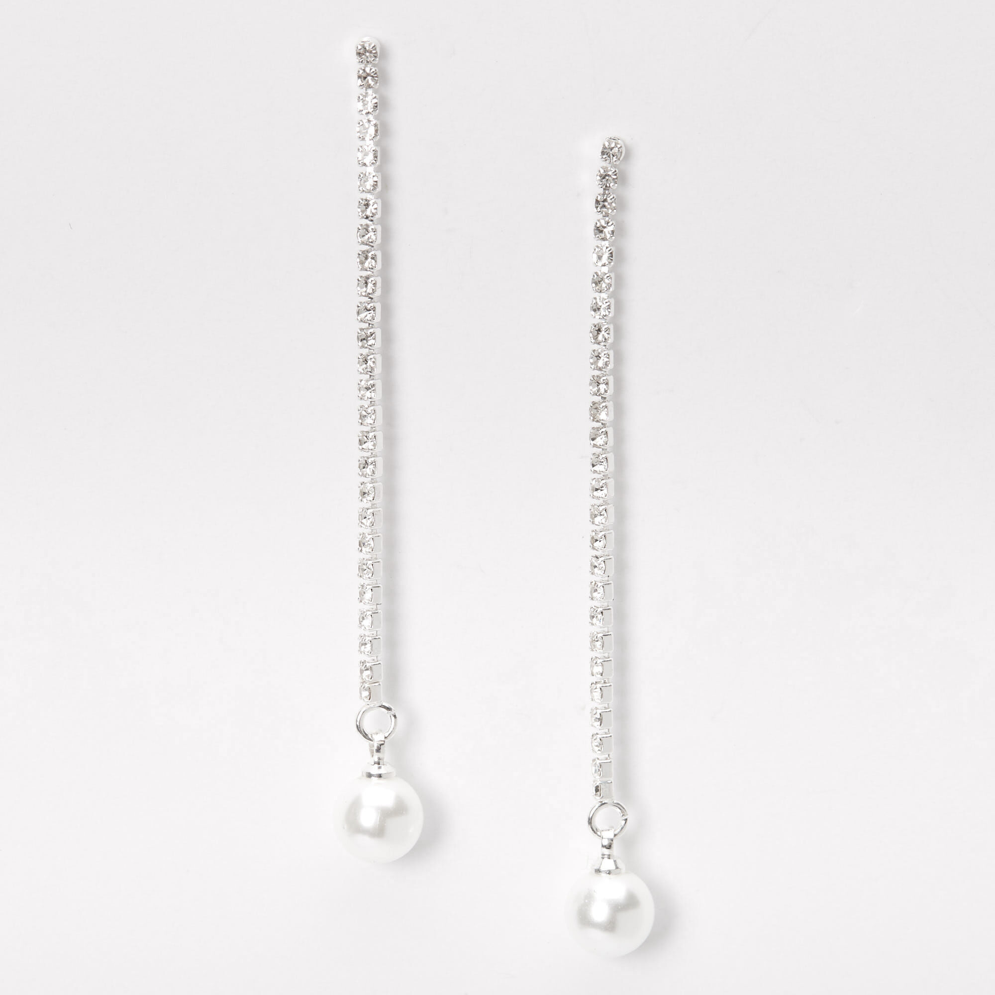 Pearl and rhinestone outlet drop earrings