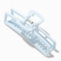Ice Blue Large Rectangle Hair Claw,