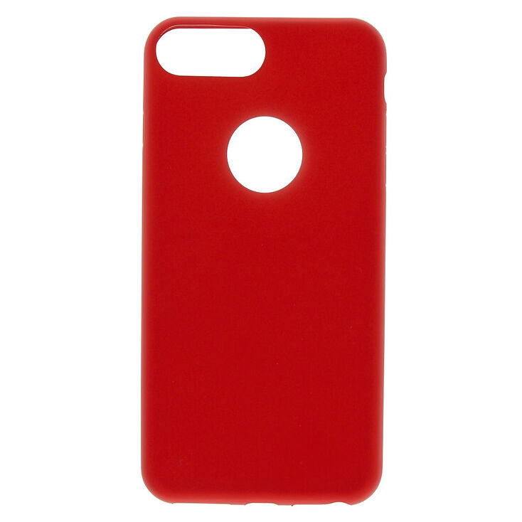 Matte Red Logo Cut Out Phone Case - Fits iPhone 6/7/8 Plus,