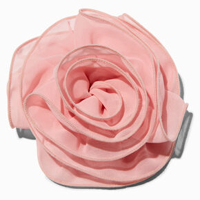 Blush Rosette Large Flower Hair Clip,