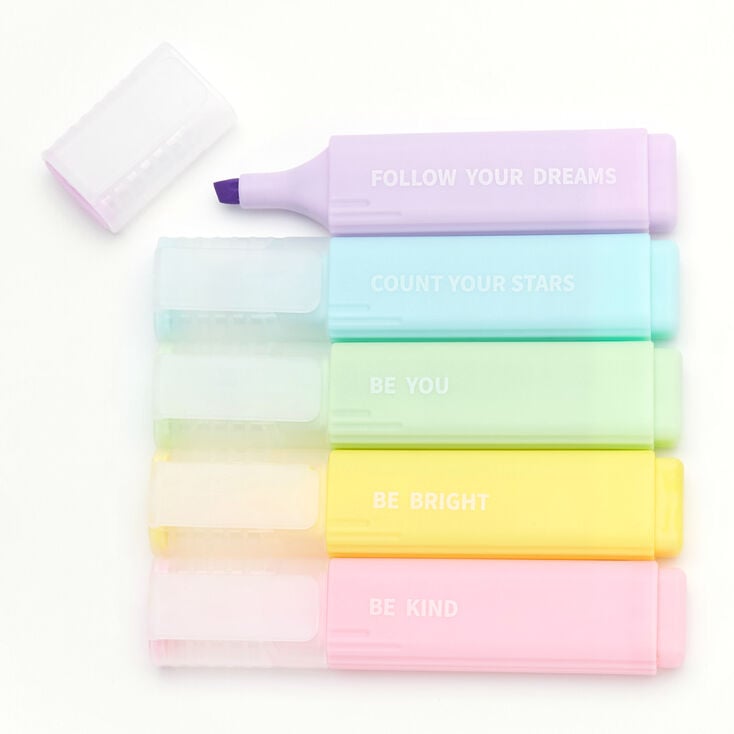 Pastel Positive Desk Highlighters - 5 Pack