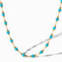 Icing Select 18k Gold Plated Turquoise Beaded Necklace,