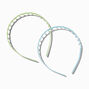 Blue &amp; Green Scalloped Headbands - 2 Pack,