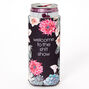 Welcome To The Sh!t Show Floral Skinny Koozie - Black,