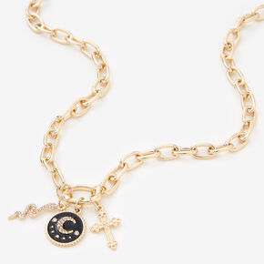 Gold Celestial 16&quot; Chain Necklace,