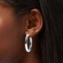 Silver Tube 40MM Hoop Earrings,