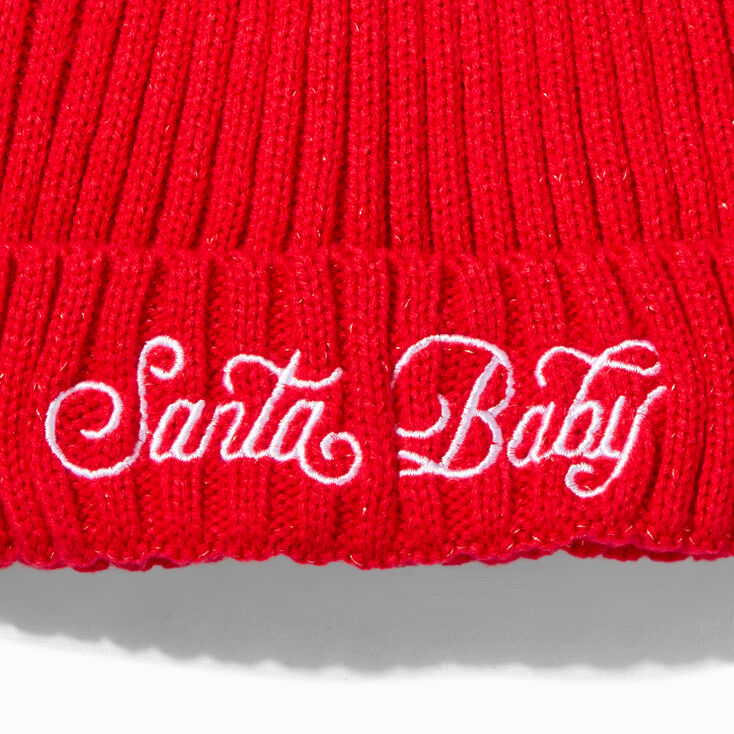 Santa Baby Red Beanie Hat,