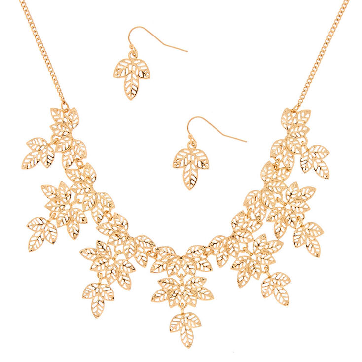 Gold Leaf Jewelry Set - 2 Pack,