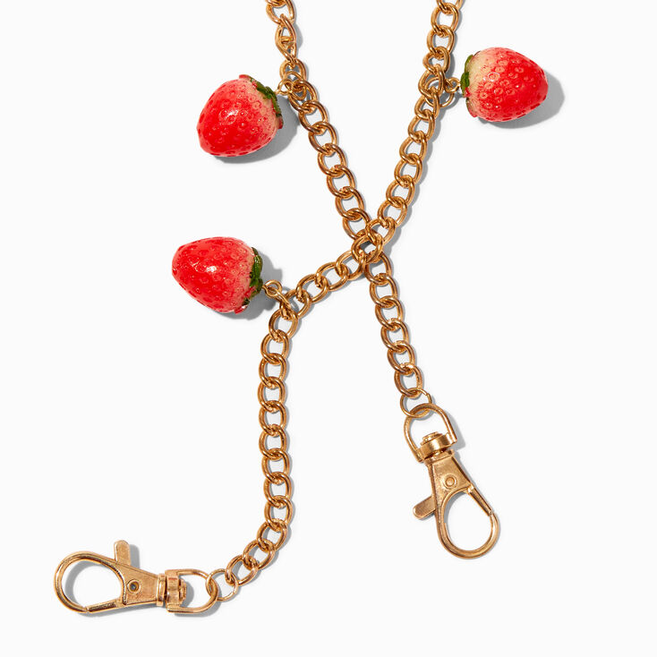 Red Strawberry Charms Jean Chain