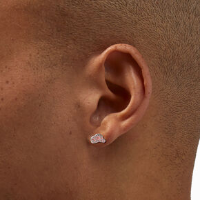 Pink Cowboy Hat Stud Earrings,