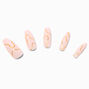 Rose Gold Swirl XL Coffin Vegan Faux Nail Set - 24 Pack,