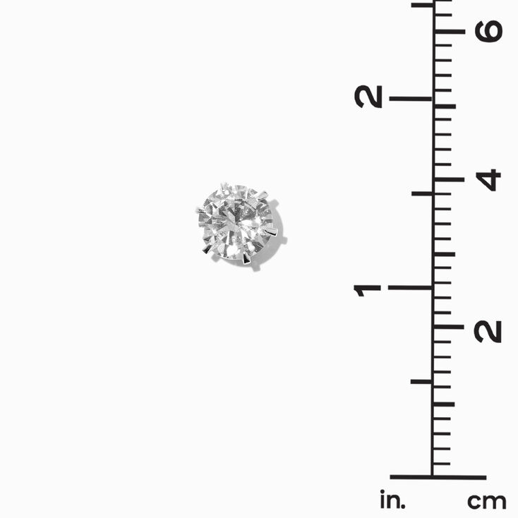 B&#39;Loved by Icing Gold Sterling Silver Cubic Zirconia 10MM Round Stud Earrings,
