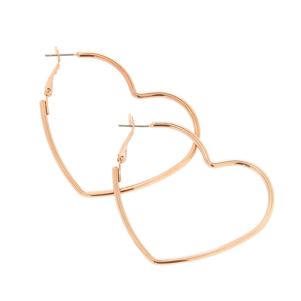 heart hoop earrings