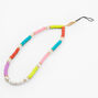 Rainbow Disc Pearl Phone Strap,