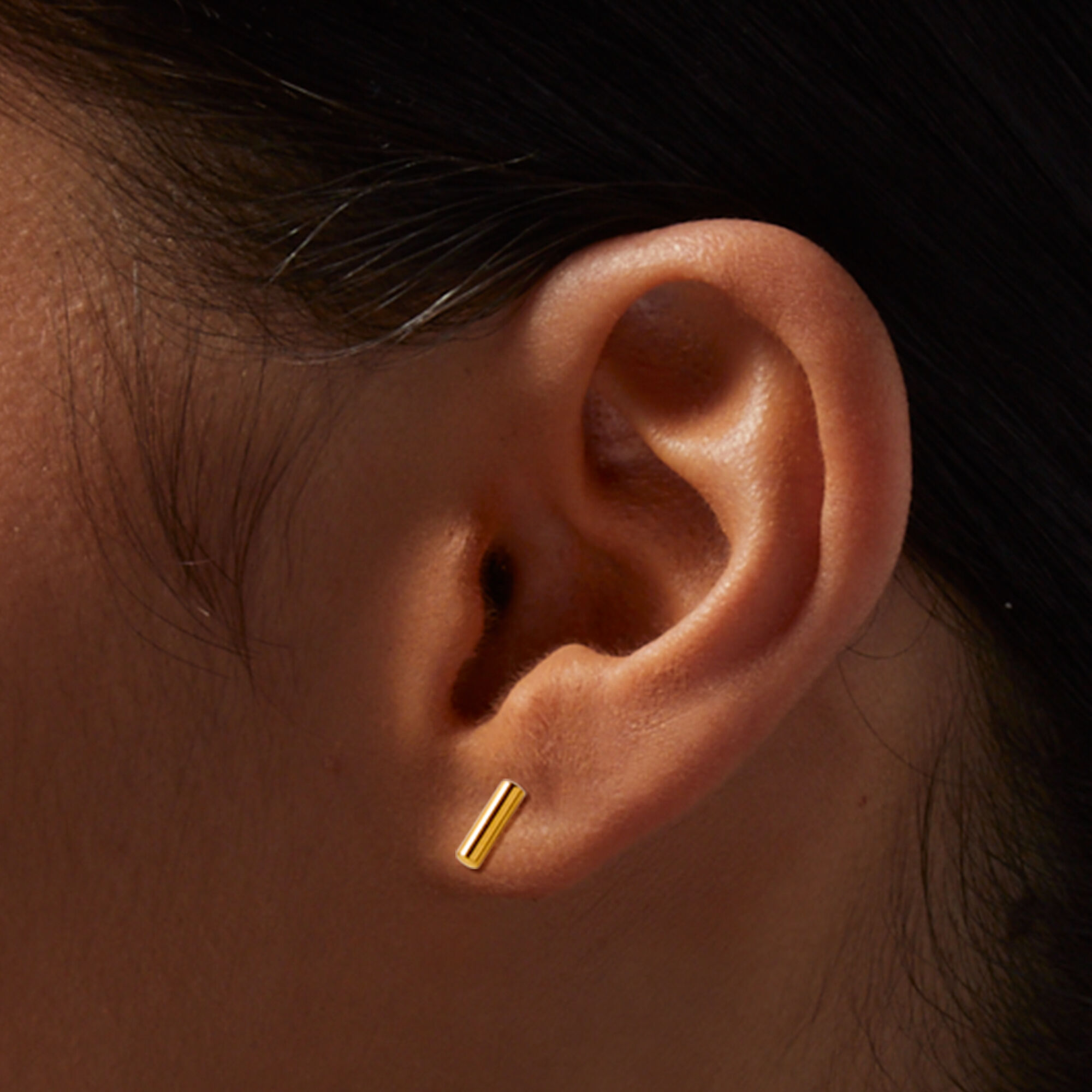 Gold plated on sale bar earrings