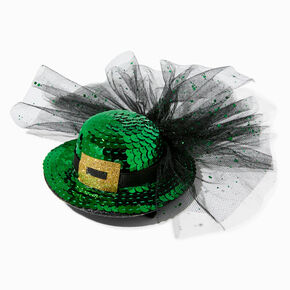 St. Patrick&#39;s Day Shamrocks Glitter Bow Hair Clips - 2 Pack,