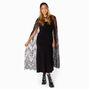 Black Lace Long Hooded Cape,
