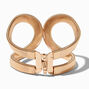 Gold-tone Textured Hinge Cuff Bracelet,