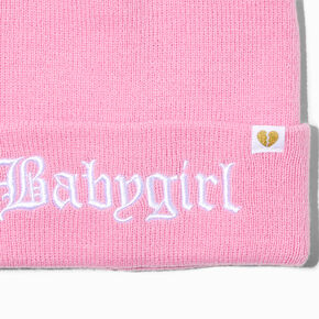 &#39;Babygirl&#39; Light Pink Beanie Hat,