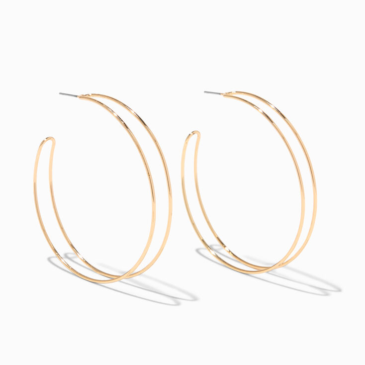 Gold 60MM Double Hoop Earrings,