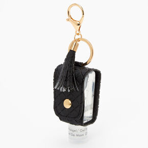 Black Quilt Holder with Anti-Bacterial Hand Sanitizer,