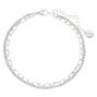 Silver Crystal Chain Link Multi Strand Anklet,