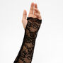 Floral Lace Arm Warmers - Black,
