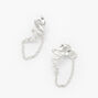 Sterling Silver 1&quot; Snake Chain Drop Earrings,