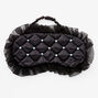Black &amp; White Polka Dot Quilted Sleeping Mask,