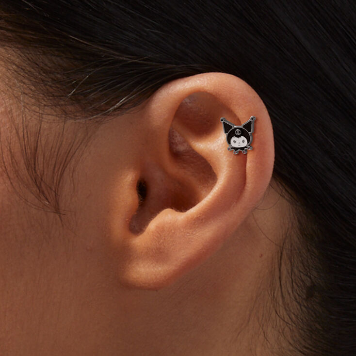 Kuromi&reg; Stainless Steel Face 16G Cartilage Earring,