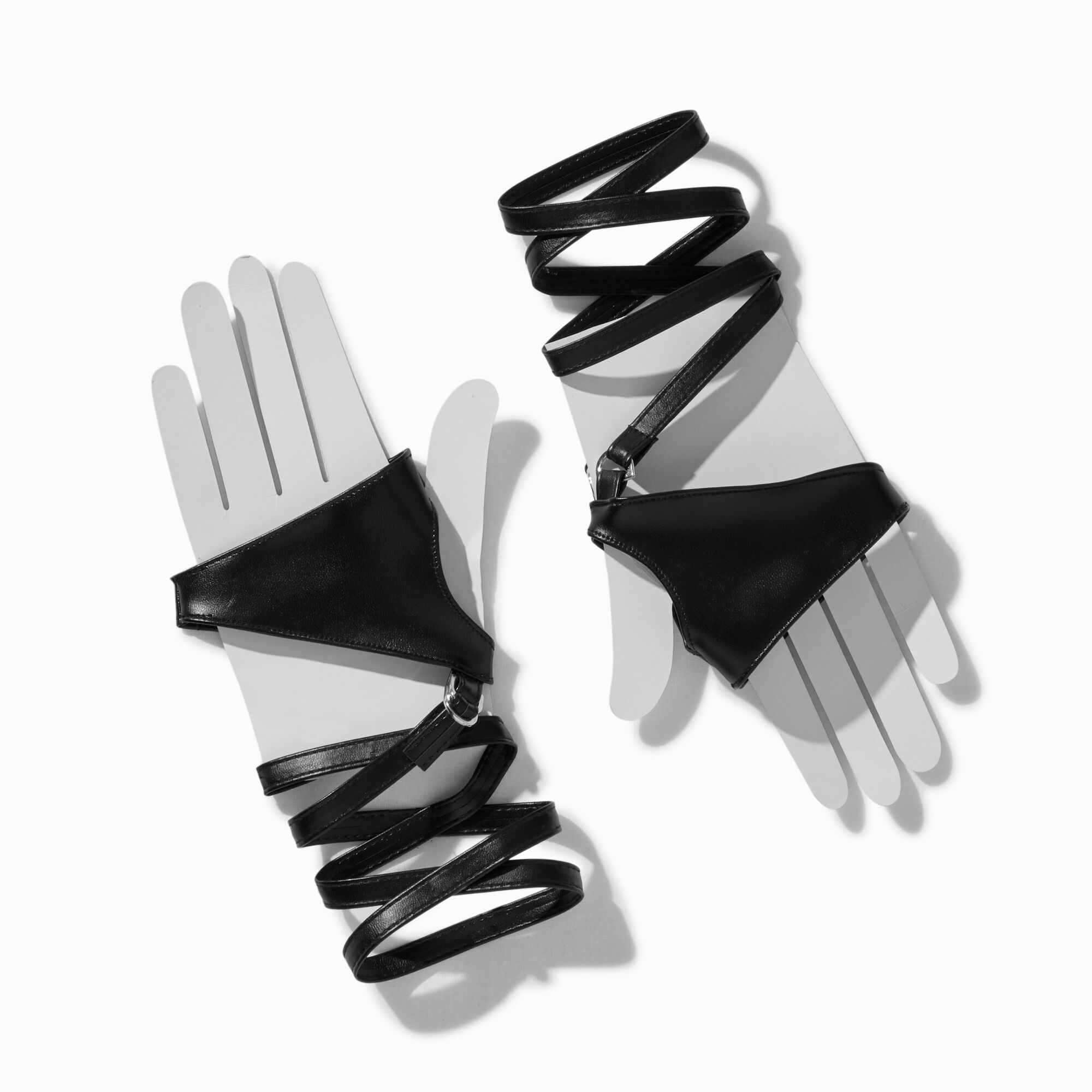 Pleather fingerless cheap gloves