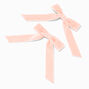 Blush Pink Velvet Bow Hair Clips - 2 Pack,